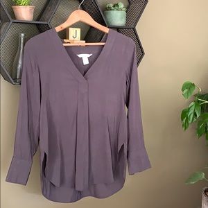 Long Sleeved Grey Blouse (size 4/small)